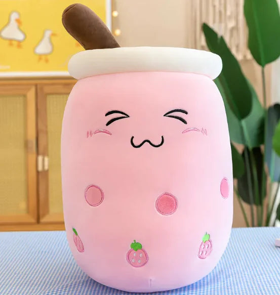 Cute Stuffed Boba Plush| Bubble Plushie Pillow| Milk Tea Cup Pillow