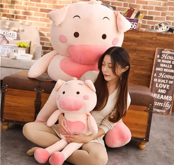 Shy Pig Plush Toy, Beibei Pig Doll